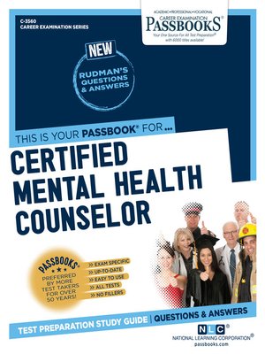 cover image of Certified Mental Health Counselor